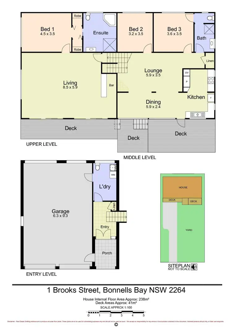 Floorplan of Homely house listing, 1 Brooks Street, Bonnells Bay NSW 2264