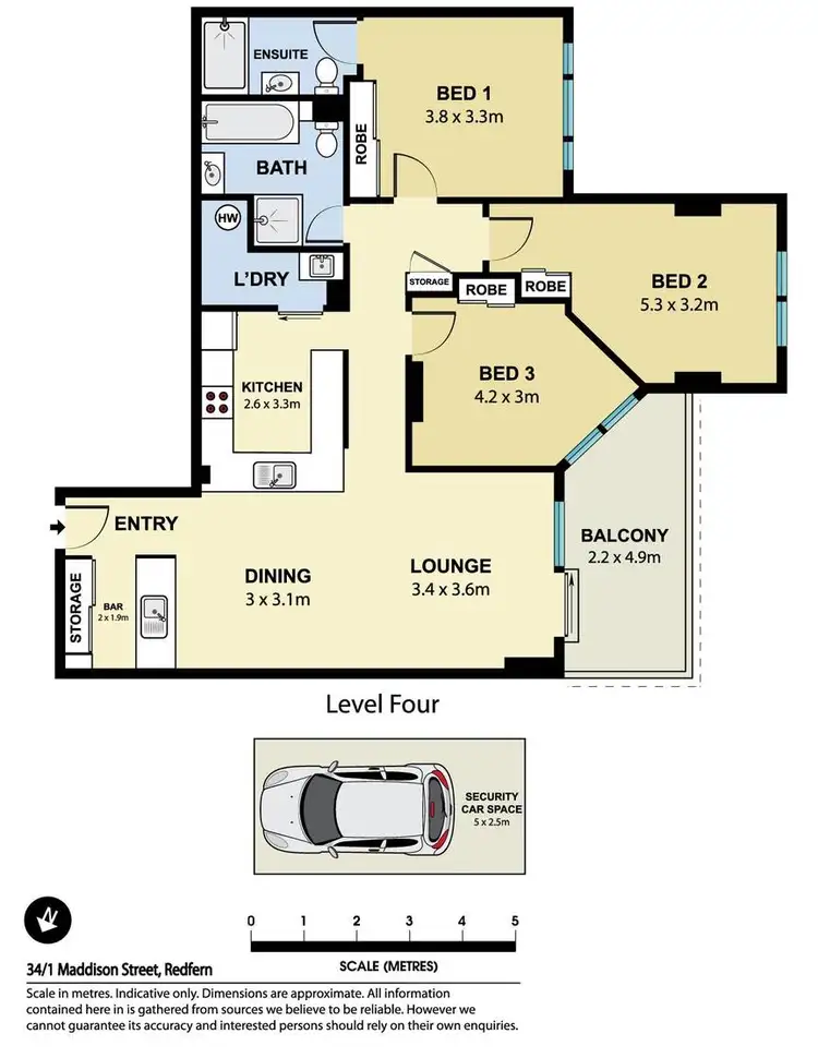 Floorplan of Homely apartment listing, 34/1 Maddison Street, Redfern NSW 2016