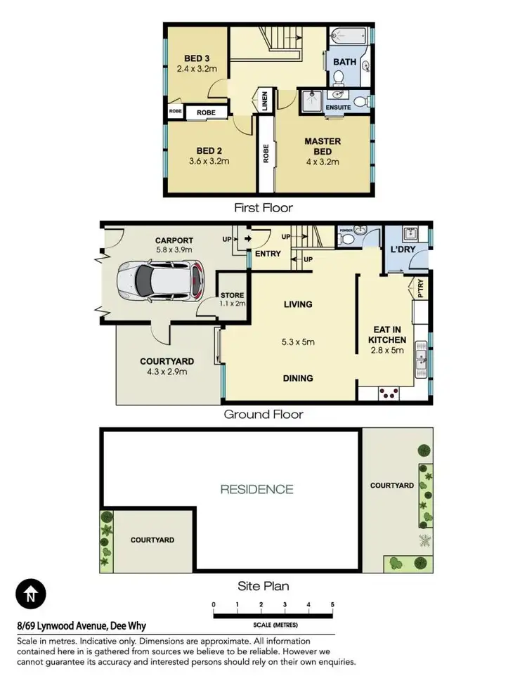 Floorplan of Homely townhouse listing, 8/69 Lynwood Avenue, Dee Why NSW 2099