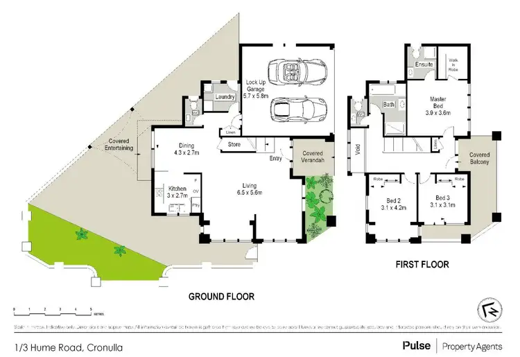 Floorplan of Homely townhouse listing, 1/3 Hume Road, Cronulla NSW 2230