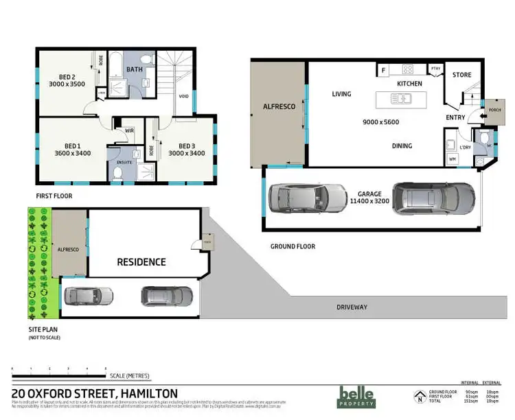 Floorplan of Homely townhouse listing, 20 Oxford Street, Hamilton QLD 4007