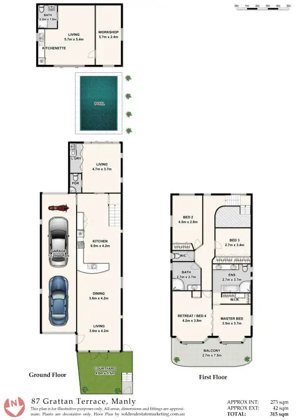 Floorplan of Homely house listing, 87 Grattan Terrace, Manly QLD 4179