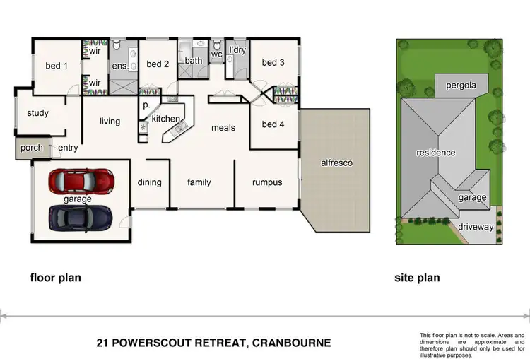 Floorplan of Homely house listing, 21 Powerscout Retreat, Cranbourne VIC 3977