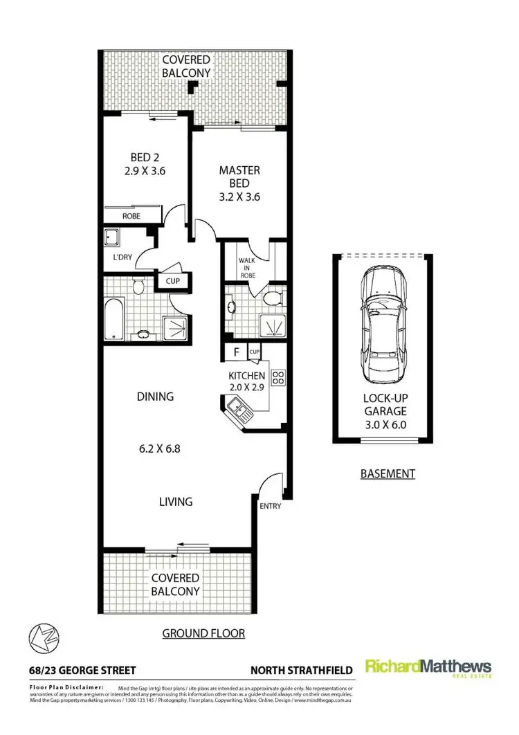 Floorplan of Homely unit listing, 68/23 George Street, North Strathfield NSW 2137
