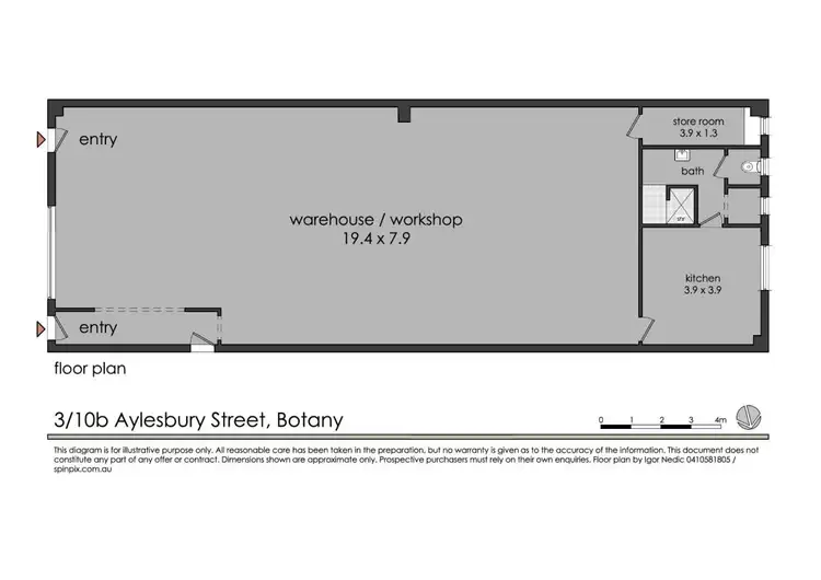 Floorplan of Homely unit listing, 3/10B Aylesbury Street, Botany NSW 2019