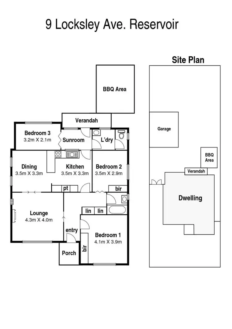 Floorplan of Homely house listing, 9 Locksley Avenue, Reservoir VIC 3073
