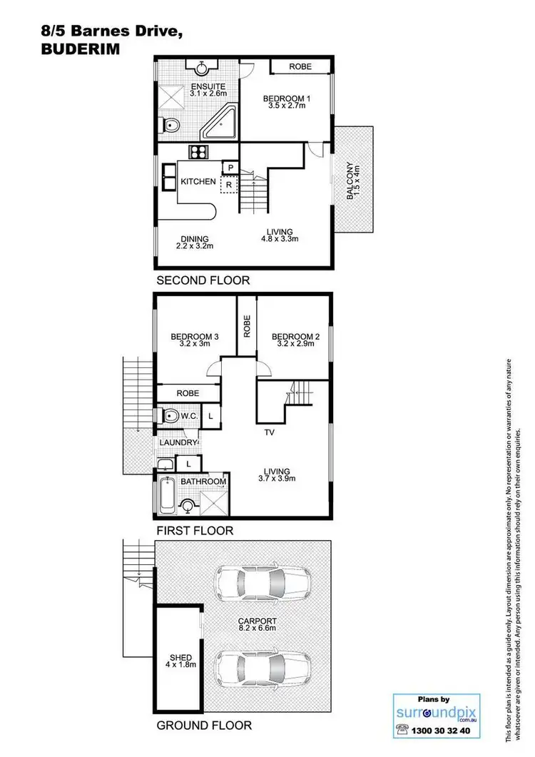 Floorplan of Homely unit listing, 8/5 Barnes Drive, Buderim QLD 4556