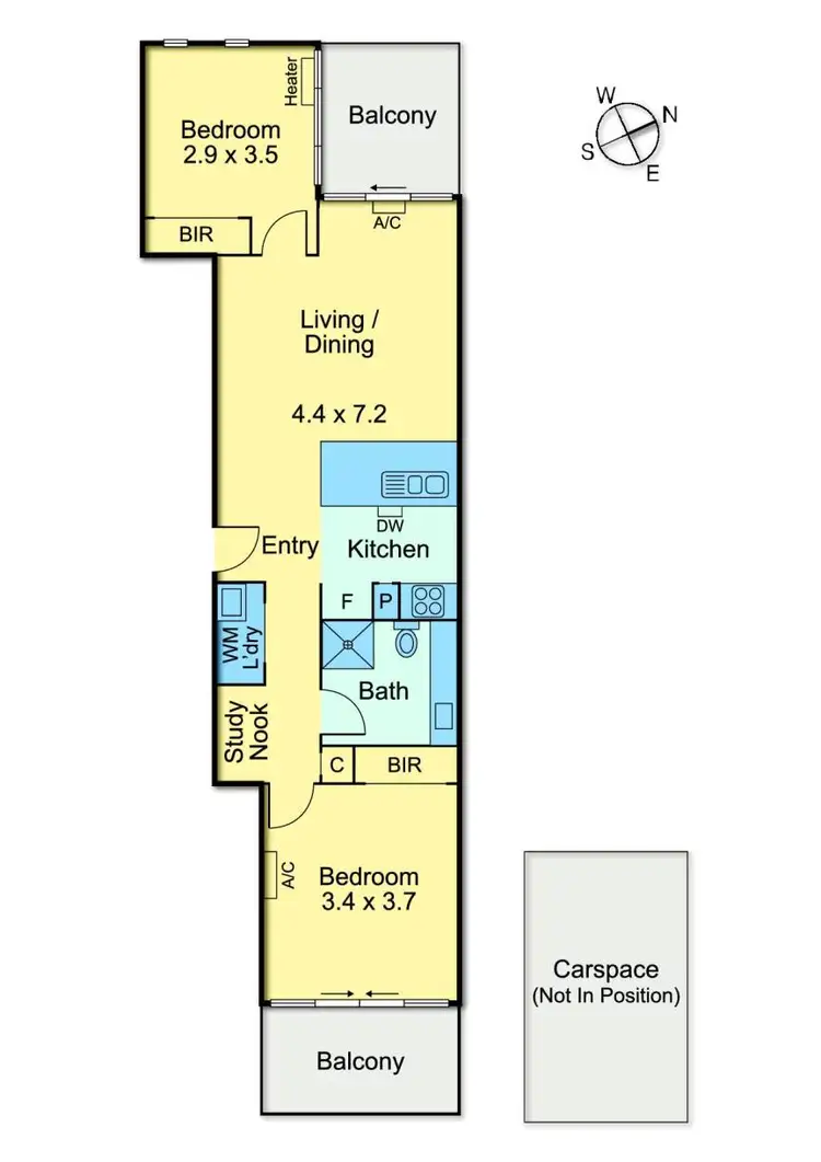 Floorplan of Homely apartment listing, 1/386 High Street, Northcote VIC 3070