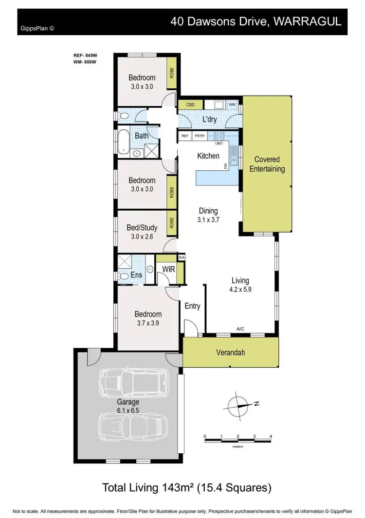 Floorplan of Homely house listing, 40 Dawson Drive, Warragul VIC 3820