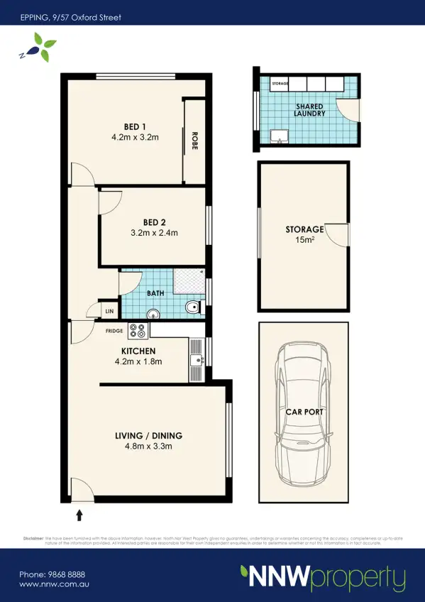 Floorplan of Homely unit listing, 9/57 Oxford Street, Epping NSW 2121