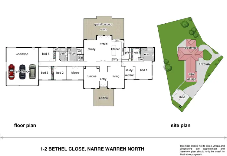 Floorplan of Homely house listing, 1-2 Bethel Close, Narre Warren North VIC 3804