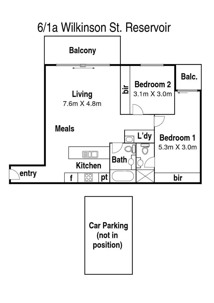 Floorplan of Homely apartment listing, 6/1A Wilkinson Street, Reservoir VIC 3073