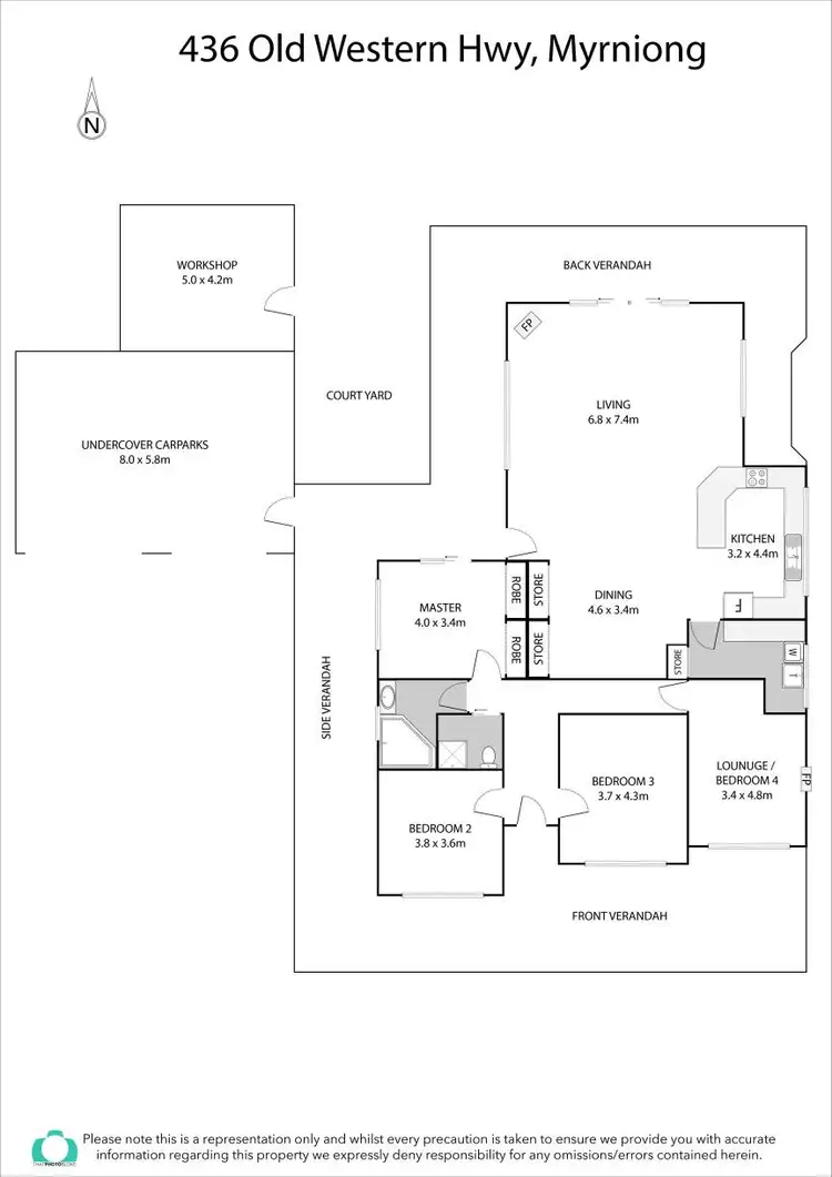 Floorplan of Homely rural property listing, 436 Old Western Highway, Myrniong VIC 3341