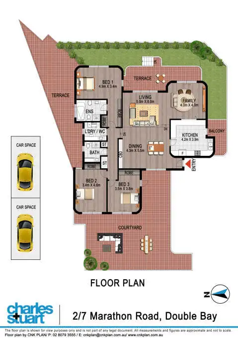 Floorplan of Homely apartment listing, 2/7 Marathon Mews, Darling Point NSW 2027