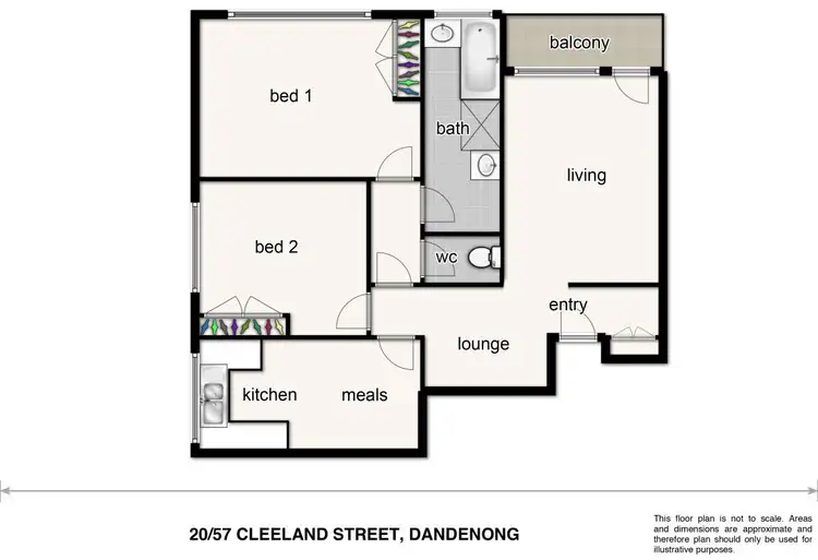 Floorplan of Homely unit listing, 20/57 Cleeland Street, Dandenong VIC 3175