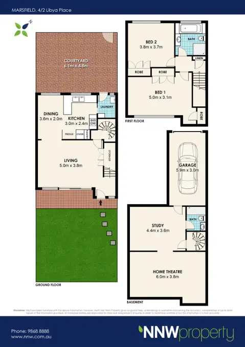 Floorplan of Homely townhouse listing, 4/2 Libya Place, Marsfield NSW 2122