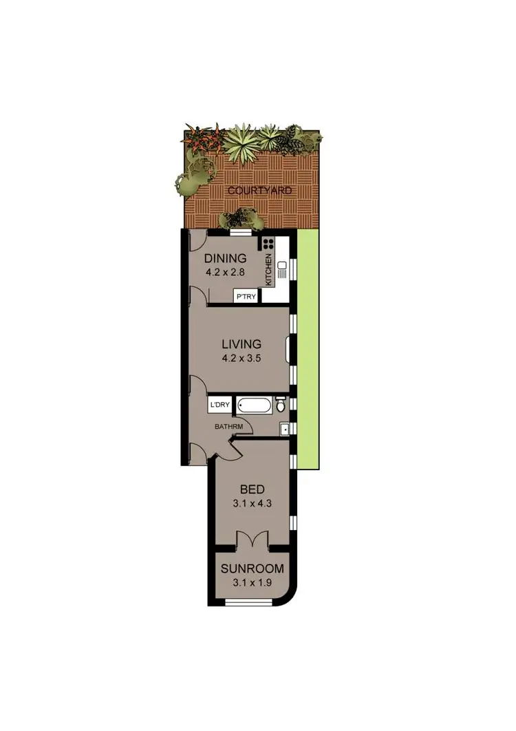Floorplan of Homely apartment listing, 2/5 The Esplanade, Ashfield NSW 2131
