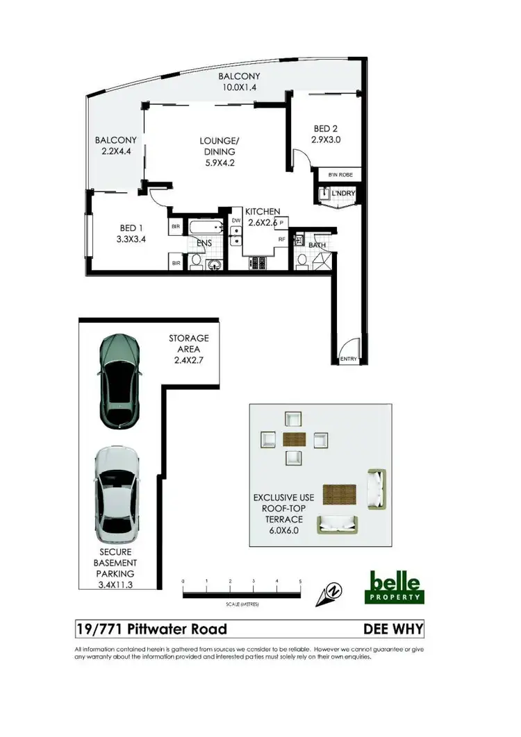Floorplan of Homely unit listing, 19/771 Pittwater Road, Dee Why NSW 2099