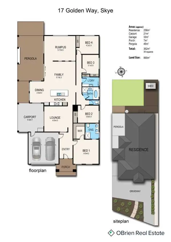 Floorplan of Homely house listing, 17 Golden Way, Skye VIC 3977