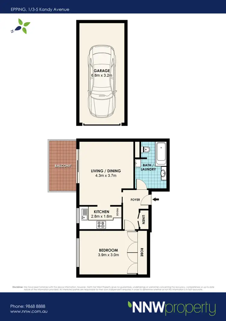 Floorplan of Homely unit listing, 1/3-5 Kandy Avenue, Epping NSW 2121