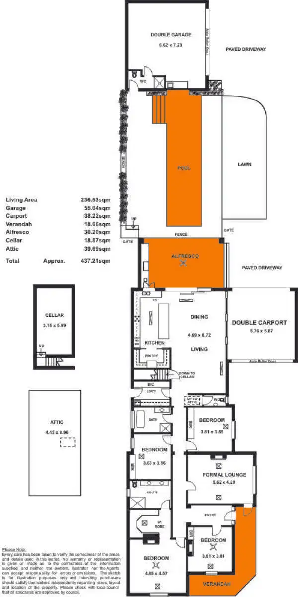 Floorplan of Homely house listing, 11 Kyre Avenue, Kingswood SA 5062