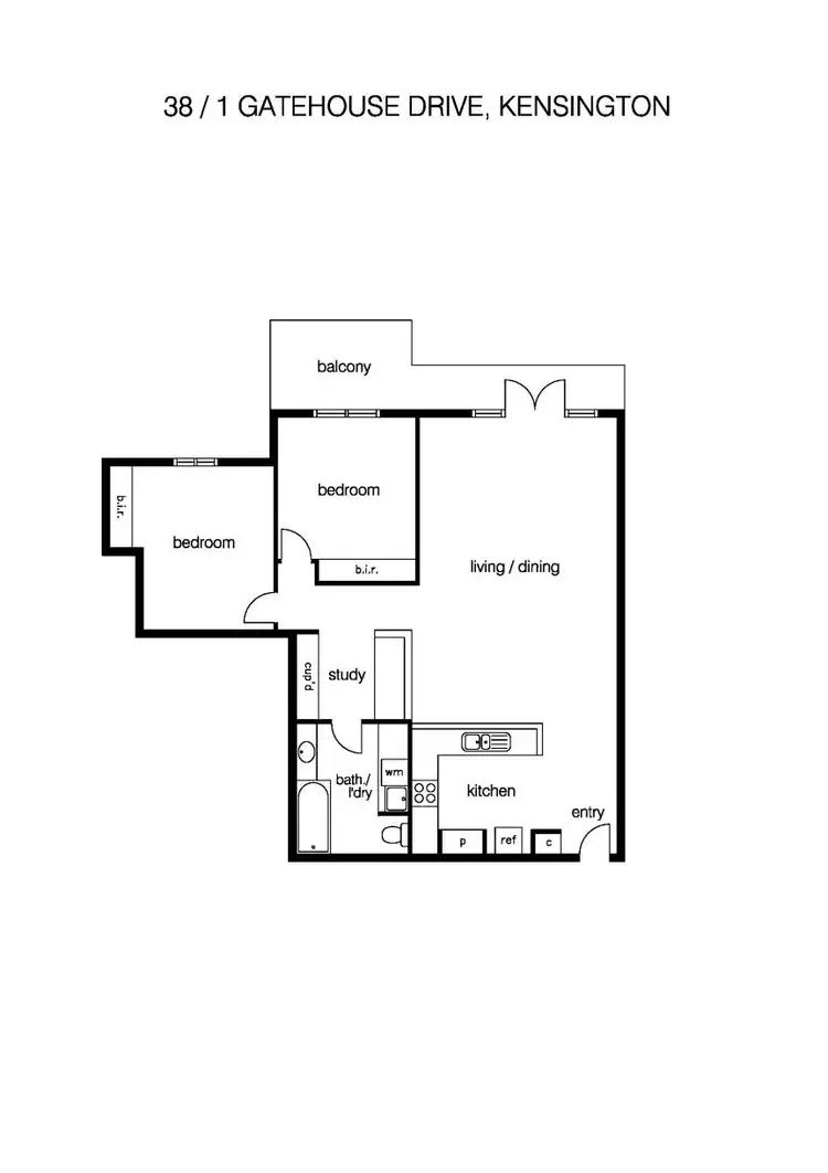 Floorplan of Homely apartment listing, 38/1 Gatehouse Drive, Kensington VIC 3031