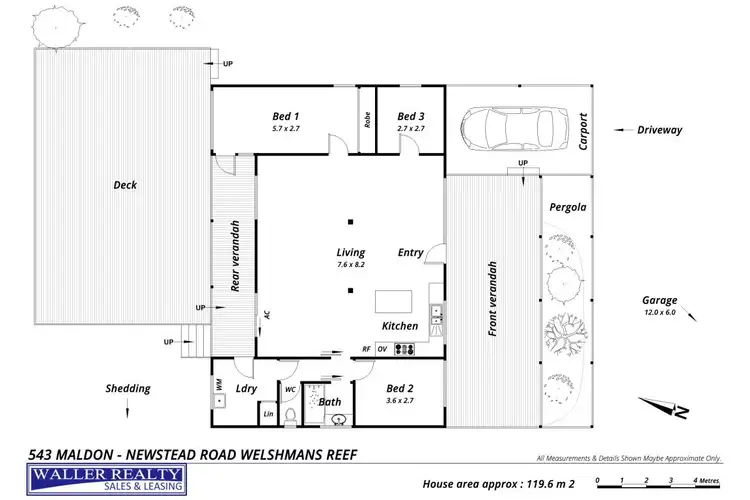 Floorplan of Homely rural property listing, 543 Maldon-Newstead Road, Welshmans Reef VIC 3462