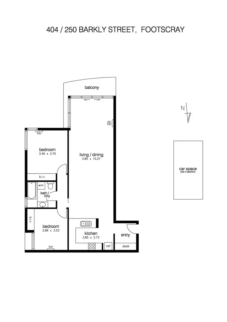 Floorplan of Homely apartment listing, 404/250 Barkly Street, Footscray VIC 3011