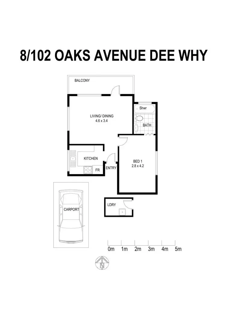 Floorplan of Homely unit listing, 8/102 Oaks Avenue, Dee Why NSW 2099