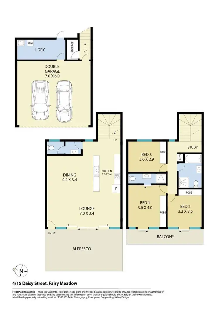 Floorplan of Homely townhouse listing, 4/15 Daisy Street, Fairy Meadow NSW 2519