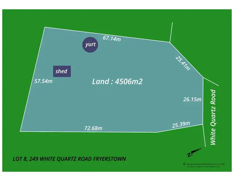 Floorplan of Homely land listing, LOT 8, 249 White Quartz Road, Fryerstown VIC 3451