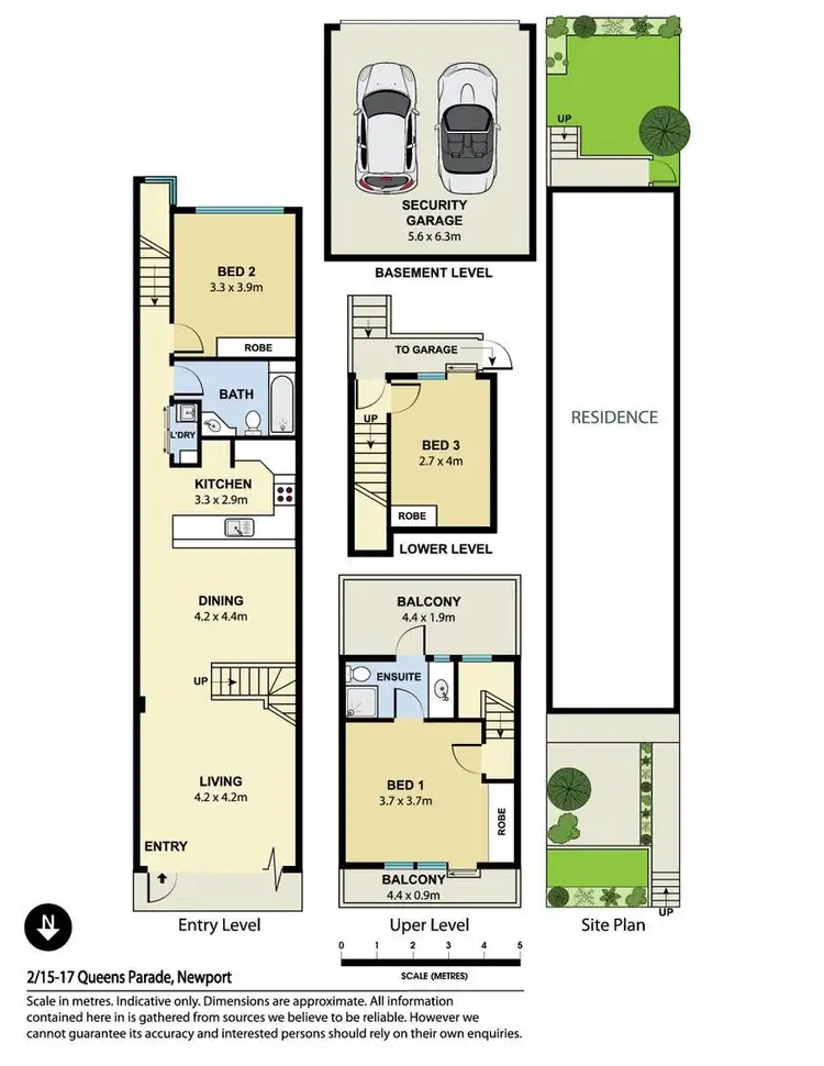 Floorplan of Homely townhouse listing, 2/15 Queens Parade, Newport NSW 2106
