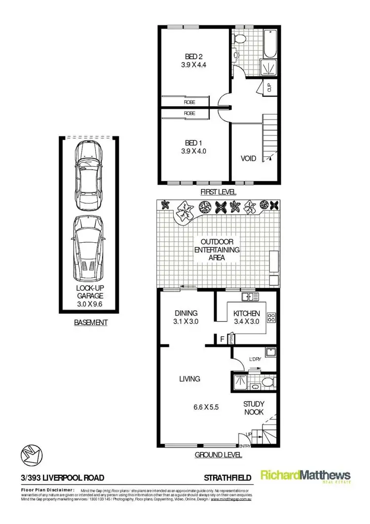 Floorplan of Homely townhouse listing, 3/393 Liverpool Road, Strathfield NSW 2135