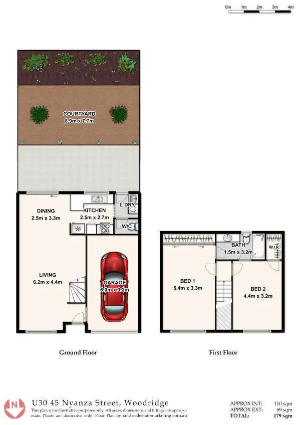 Floorplan of Homely townhouse listing, 30/45 Nyanza Street, Woodridge QLD 4114