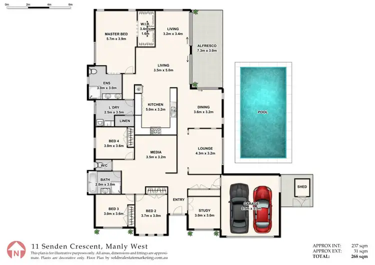 Floorplan of Homely house listing, 11 Senden Crescent, Manly West QLD 4179