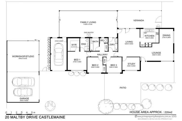 Floorplan of Homely house listing, 20 Maltby Drive, Castlemaine VIC 3450