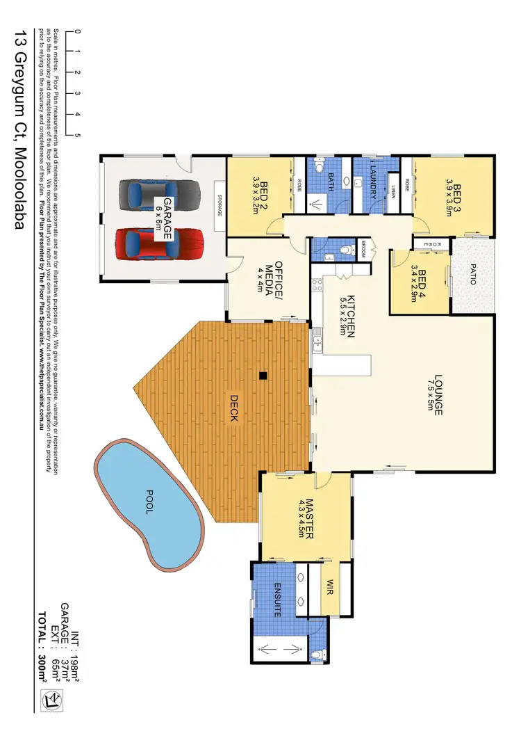Floorplan of Homely house listing, 13 Greygum Court, Mooloolaba QLD 4557