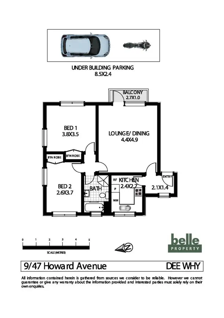 Floorplan of Homely unit listing, 9/47 Howard Avenue Avenue, Dee Why NSW 2099