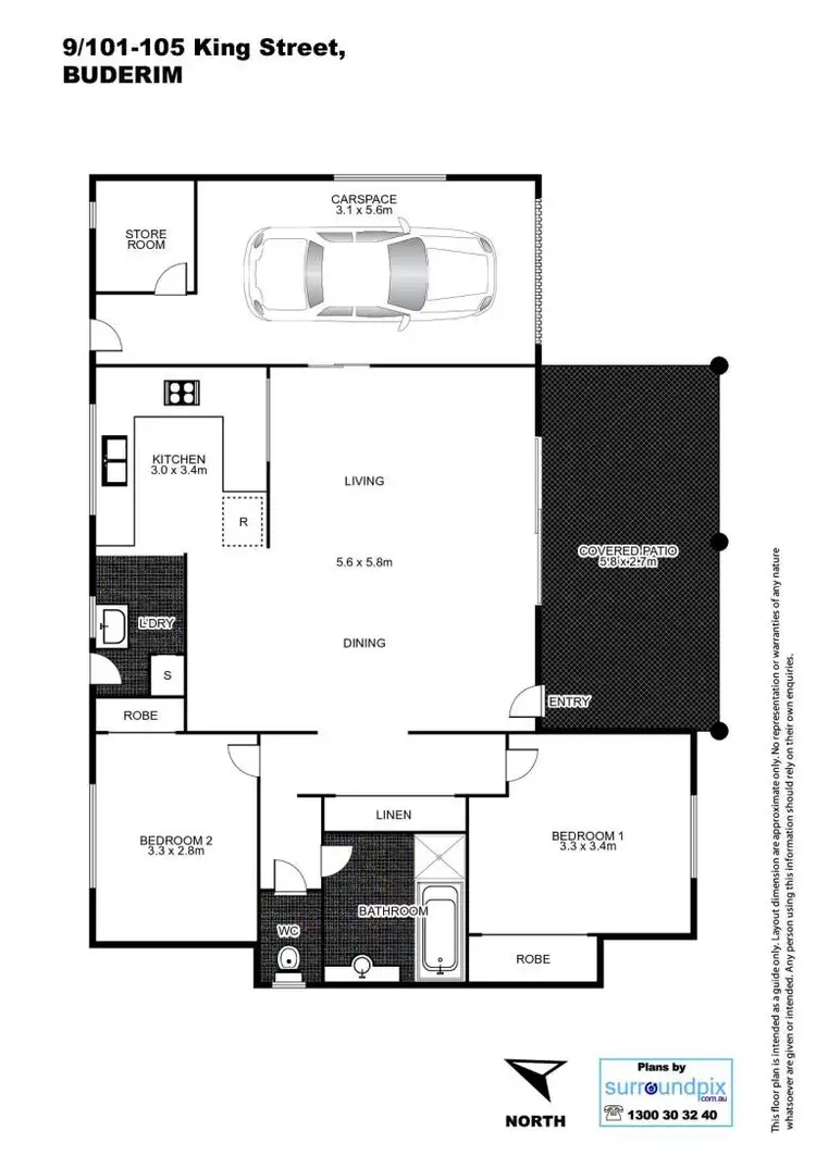 Floorplan of Homely unit listing, 9/101-105 King Street, Buderim QLD 4556
