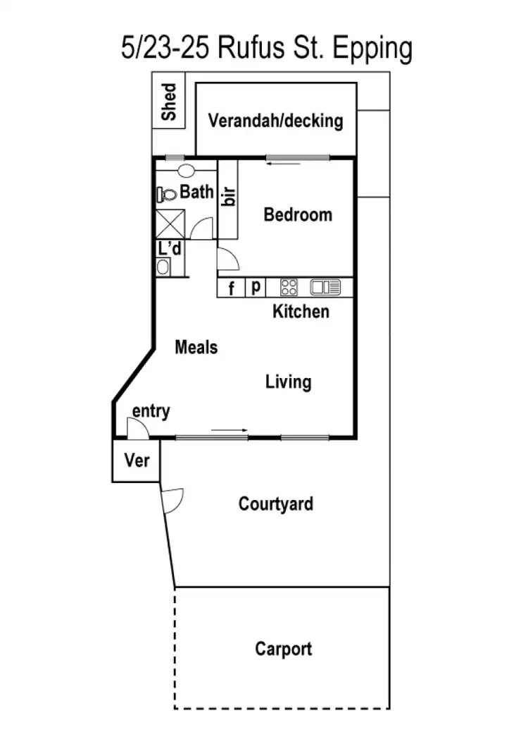 Floorplan of Homely unit listing, 5/23-25 Rufus Street, Epping VIC 3076