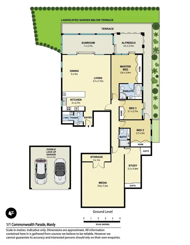 Floorplan of Homely apartment listing, Unit 1/1 Commonwealth Parade, Manly NSW 2095