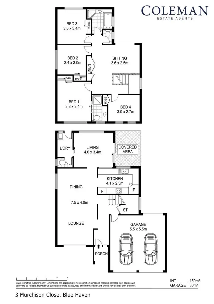 Floorplan of Homely house listing, 3 Murchison Close, Blue Haven NSW 2262