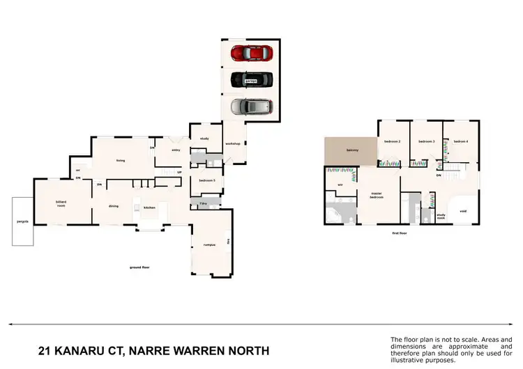 Floorplan of Homely house listing, 21 Kanaru Court, Narre Warren North VIC 3804