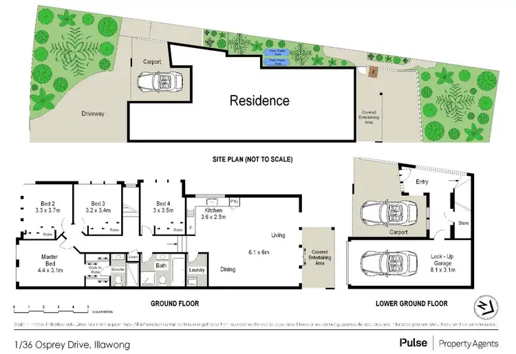 Floorplan of Homely semi-detached listing, 1/36 Osprey Drive, Illawong NSW 2234