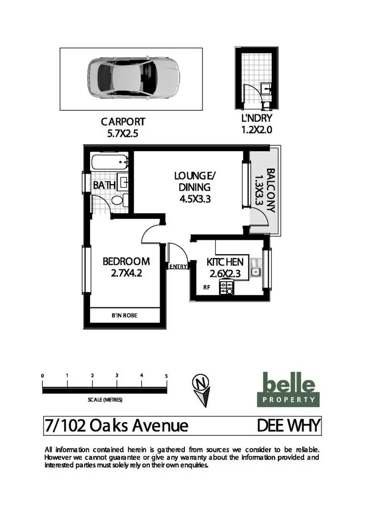 Floorplan of Homely unit listing, 7/102 Oaks Avenue, Dee Why NSW 2099