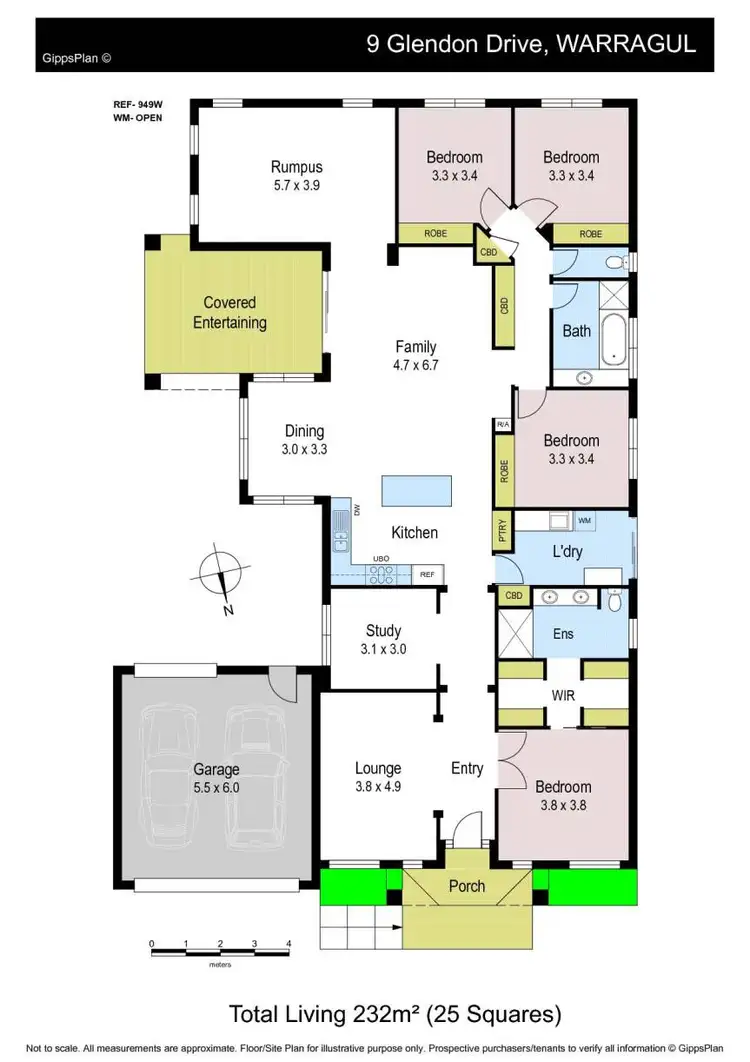 Floorplan of Homely house listing, 9 Glendon Drive, Warragul VIC 3820