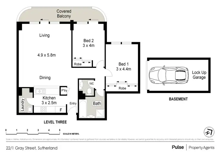 Floorplan of Homely unit listing, 22/1-9 Gray Street, Sutherland NSW 2232