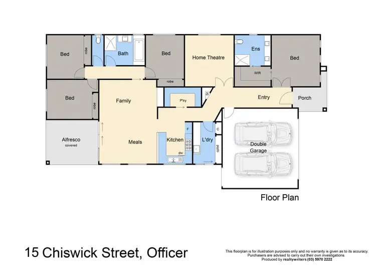 Floorplan of Homely house listing, 15 Chiswick Street, Officer VIC 3809