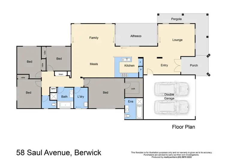 Floorplan of Homely house listing, 58 Saul Avenue, Berwick VIC 3806