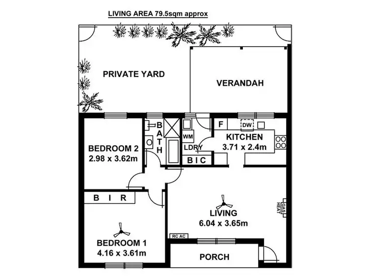 Floorplan of Homely unit listing, 2/12 Avenue Road, Highgate SA 5063